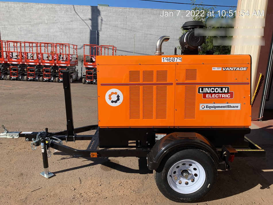 2021 Lincoln Electric Vantage 549X Ready Pak 3, ORANGE (includes trailer, cable rack, fender light kit)