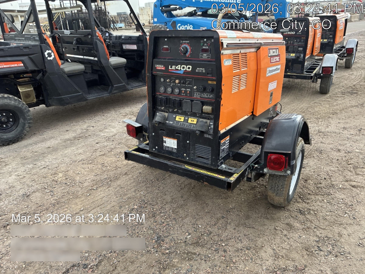 2022 Lincoln Electric LE400 Kubota V1505, Trlr, Cable Rack, Light Kit, ES Decals, T3