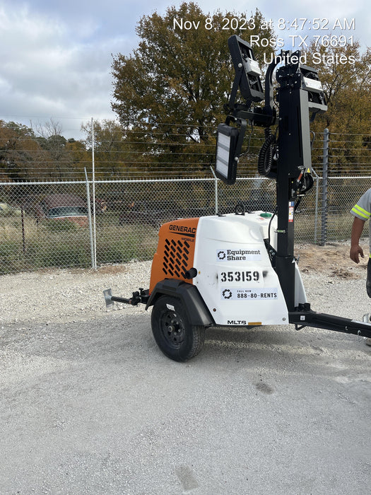 2023 Generac MLT2 Diesel, Flex Switch 120V Input, Powerzone Controller, (4) 320W LED Lights, 4kW Generator, 39.9 Gal Fuel Tank, 2" Ball, T3