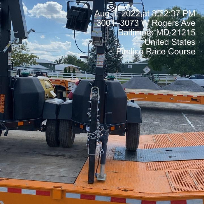 2021 Allmand NLV3GR (4) LED Light Fixture 350W, 23' Vertical Mast, 3kW Prime, Towable, Deep Sea L401, Leveling Jacks, Yanmar T4F 5.8hp