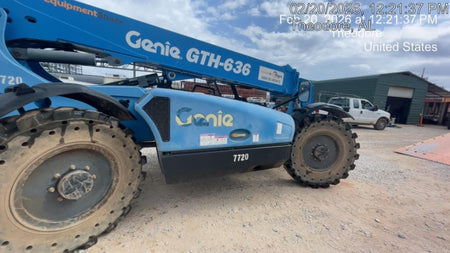 2018 Genie GTH-636 Genie GTH-636 w/Open ROPS, Solid Tires, Work Light/Beacon, 48" Carriage and Forks