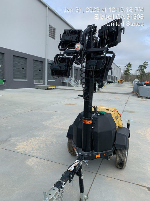 2022 Allmand NLV3GR (4) LED Light Fixture 350W, 23' Vertical Mast, 3kW Prime, Towable