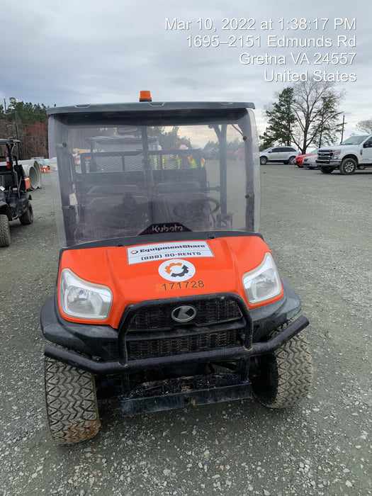 2021 Kubota RTV-X1140W-H Plastic Canopy, Windshield Acrylic Clear, LED Strobe Light, Wire Harness Kit, Back up Alarm
