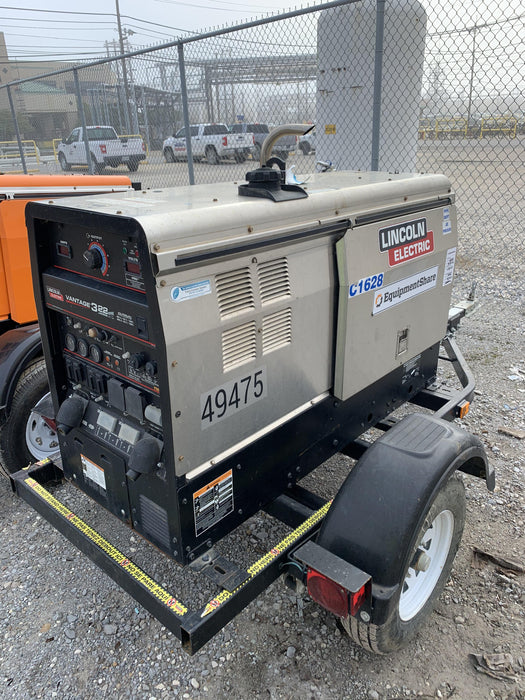 2019 Lincoln Electric Vantage 322 Ready-Pak 3, Two Wheel Trailer, Fender and Light Kit, Cable Rack