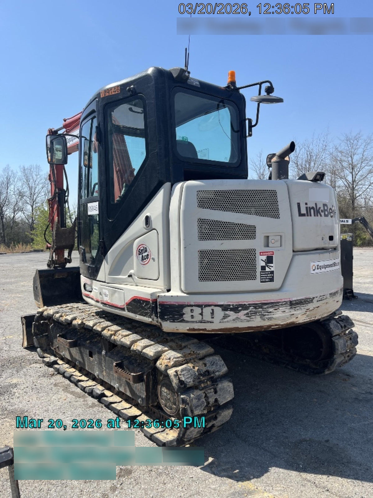 2020 Link-Belt 80X3EX 7'2" ARM, 17.7" rubber tracks, Multi function aux hydraulics