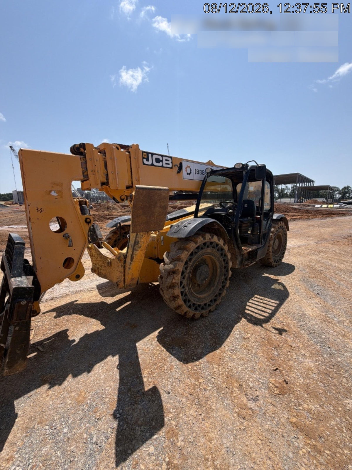 2019 JCB 510-56 Canopy, 74 HP, Solid Tires, STD Worklight, Beacon, Aux Hydraulics, Lifting Eye, Back up Alarm w/66" Carriage/60" Forks