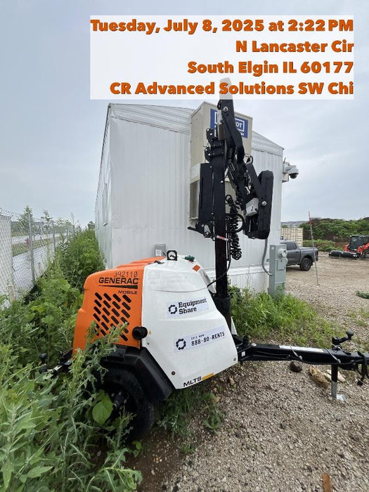 2024 Generac MLT2 Diesel, Flex Switch 120V Input, Powerzone Controller, 
(4) 320W LED Lights, 4kW Generator, 39.9 Gal Fuel Tank, 2" Ball, T3