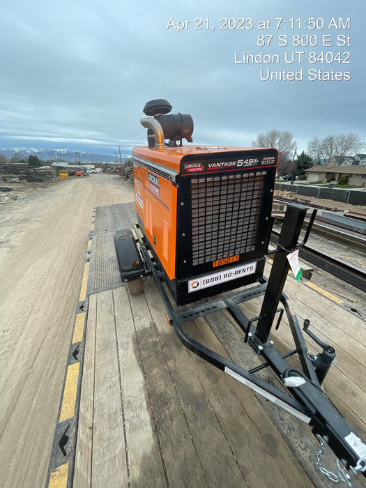 2021 Lincoln Electric Vantage 549X Ready Pak 3, ORANGE (includes trailer, cable rack, fender light kit)