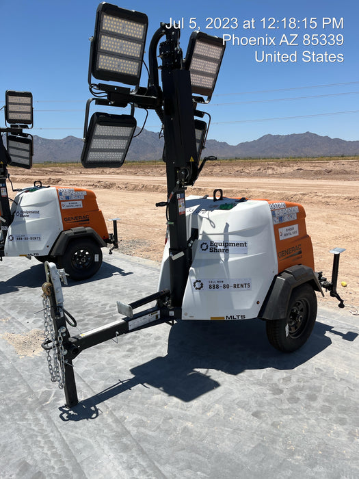 2023 Generac MLT2 Diesel, Flex Switch 120V Input, Powerzone Controller, (4) 320W LED Lights, 4kW Generator, 39.9 Gal Fuel Tank, 2" Ball, T3