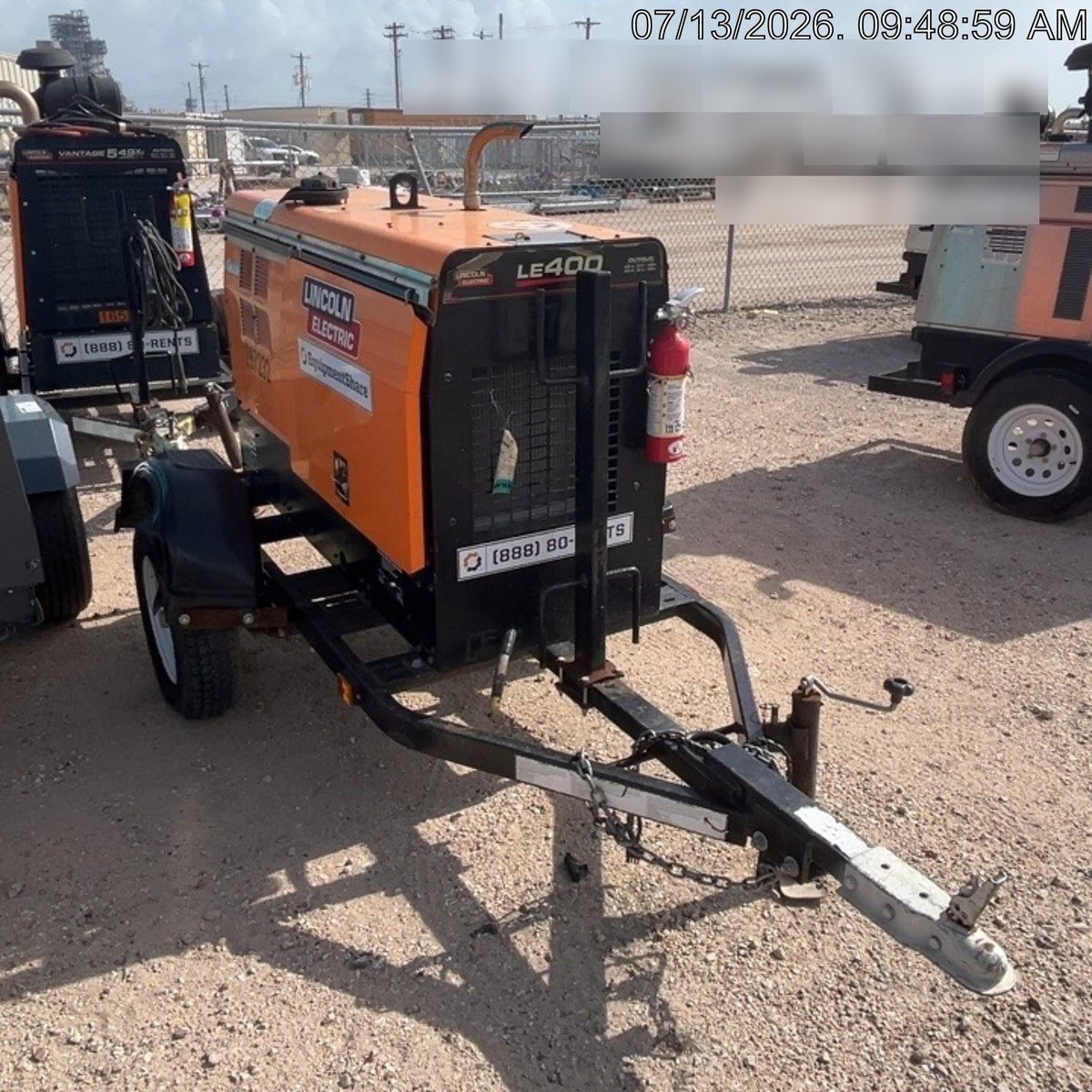 2022 Lincoln Electric LE400 Kubota V1505, Trlr, Cable Rack, Light Kit, ES Decals, T3