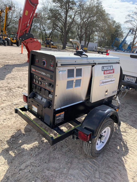2019 Lincoln Electric Vantage 322 Welder Ready-Pak 3, Two wheel trailer, Fender and Light kit, Cable Rack