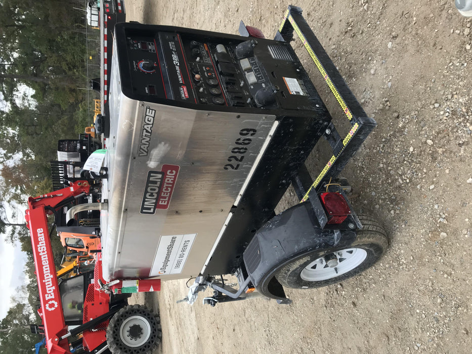 2019 Lincoln Electric Vantage 322 Lincoln Vantage 322 Welder w/Trailer, Light Kit, Cable Rack