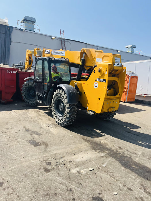 2020 JCB 509-42 Cab/Heat/Air, Solid Tires, Work Lights, Beacon, Aux Hydraulics, Back up Alarm, Lifting Eye, ES Decals