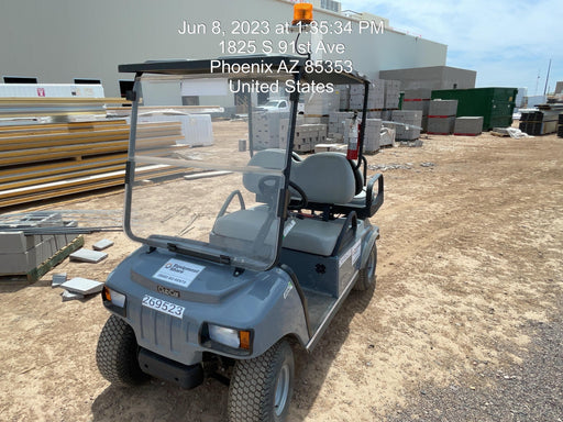 2022 Club Car CA100E Canopy, Fold down Windshield, Beacon, Back up Alarm, All-Trail Trials, HD 8 V Batteries, Trailer Hitch and Ball