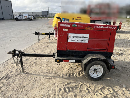 2022 Shindaiwa DGW400MDL Kubota D902 Engine, 23 HP, Dual Op Welder, Wire, Arc, Droop Stick, Tig, and CC Stick Functionality, Simulphase, 3 Phase and 1 Phase Gen Output, Single Axle NB Trlr, Slr Trckl Chrg 12V 12W, Fire Ext