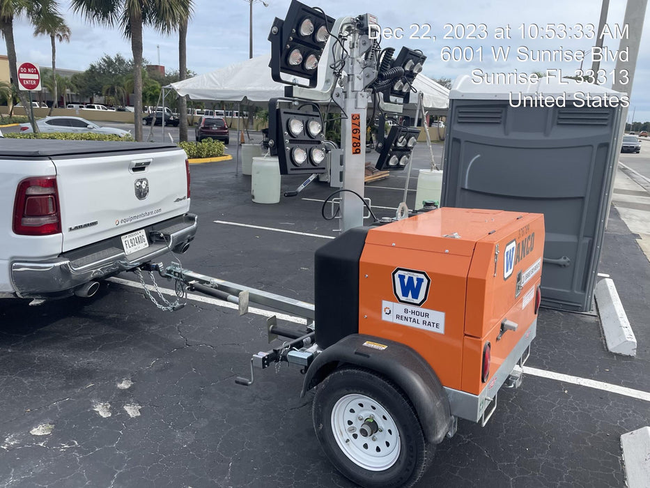 2023 Wanco WLTT-4MM4K Diesel, Deep Sea Controller, Shore Power Plug, Auto Start, (4) 350W LED Floodlights, 4kW Generator, 60 Gal Fuel Tank, 2" Ball, T3