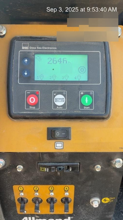 2022 Allmand NLV3GR (4) LED Light Fixture 350W, 23' Vertical Mast, 3kW Prime, Towable, ES Decals, T3