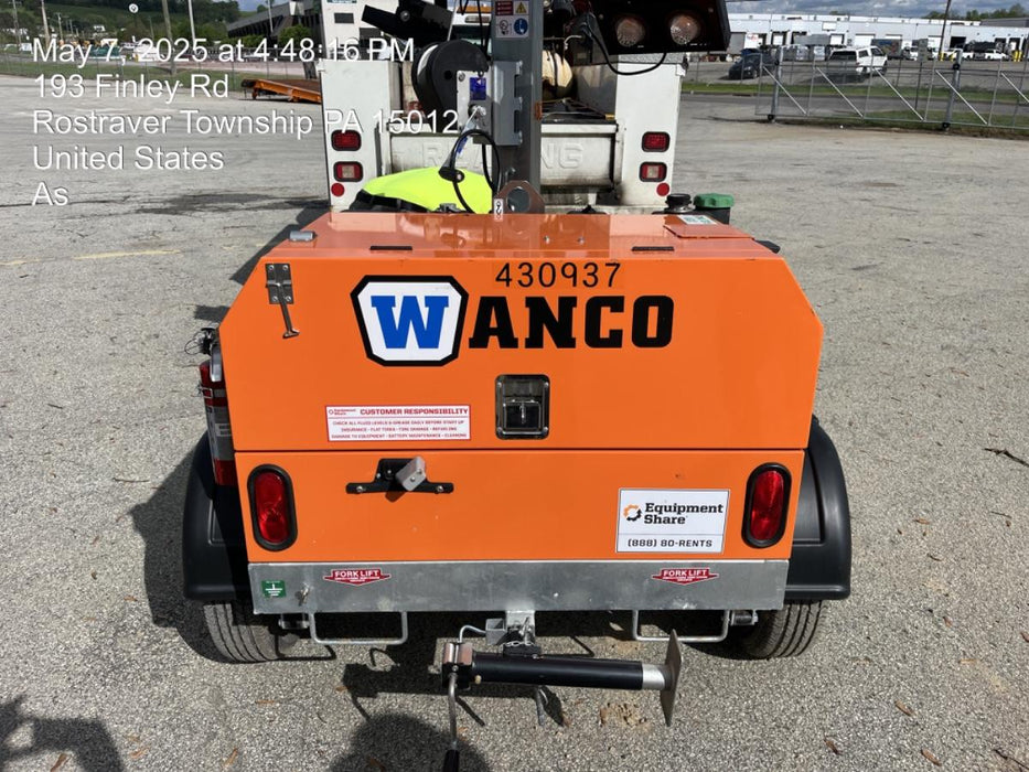 2024 Wanco WLTT-4MM4K Diesel, Deep Sea Controller, Shore Power Plug, Auto Start, (4) 350W LED Floodlights, 4kW Generator, 60 Gal Fuel Tank, 2" Ball, T3