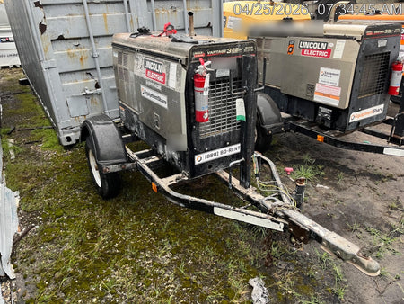 2019 Lincoln Electric Vantage 322 Welder Ready-Pak 3, Two wheel trailer, Fender and Light kit, Cable Rack