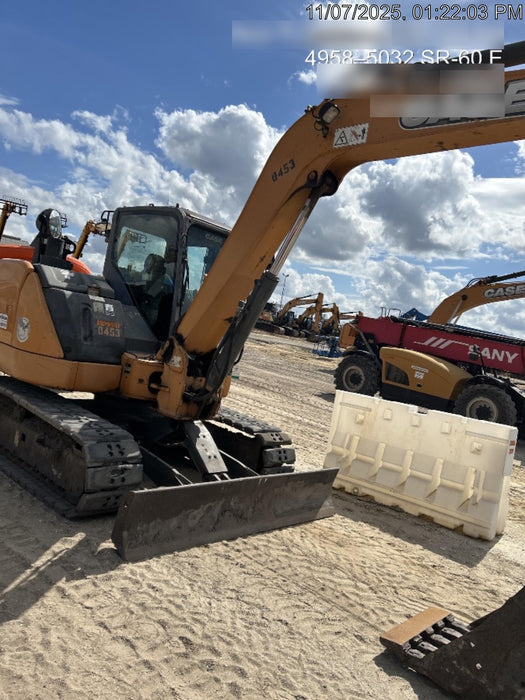 2015 Case CX80C CLOSED CAB, A/C,RUBBER TRACKS PADS,7'-2" ARM,THUMB