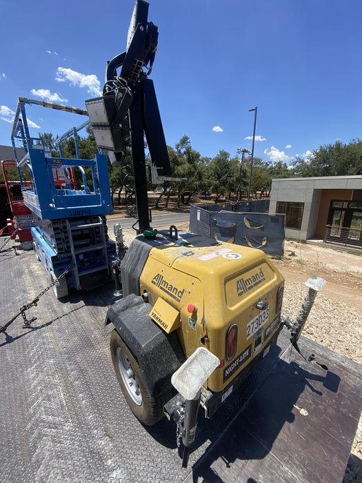 2022 Allmand NLV3GR (4) LED Light Fixture 350W, 23' Vertical Mast, 3kW Prime, Towable, ES Decals, T3