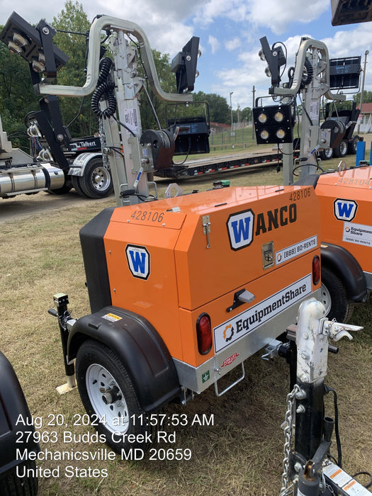 2024 Wanco WLTT-4MM4K Diesel, Deep Sea Controller, Shore Power Plug, Auto Start, (4) 350W LED Floodlights, 4kW Generator, 60 Gal Fuel Tank, 2" Ball, T3