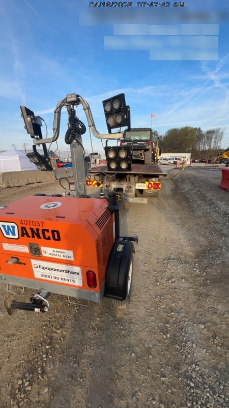 2024 Wanco WLTT-4MM4K Diesel, Deep Sea Controller, Shore Power Plug, Auto Start, (4) 350W LED Floodlights, 4kW Generator, 60 Gal Fuel Tank, 2" Ball, T3
