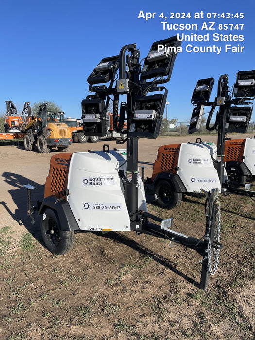 2024 Generac MLT2 Diesel, Flex Switch 120V Input, Powerzone Controller, 
(4) 320W LED Lights, 4kW Generator, 39.9 Gal Fuel Tank, 2" Ball, T3