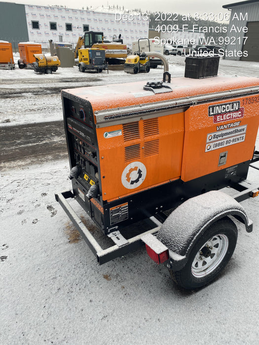 2021 Lincoln Electric Vantage 322 Vantage 322 Ready Pak 3 w/ Decals, ORANGE (includes trailer, cable rack, fender light kit) NO Telematics