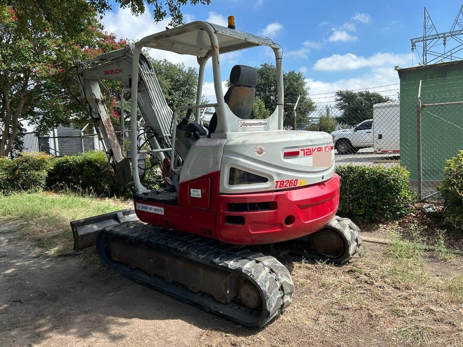 2019 Takeuchi TB260 Takeuchi TB260 Canopy w/Rubber Tracks, Auxiliary Hydraulics, Standard Blade, Manual QC