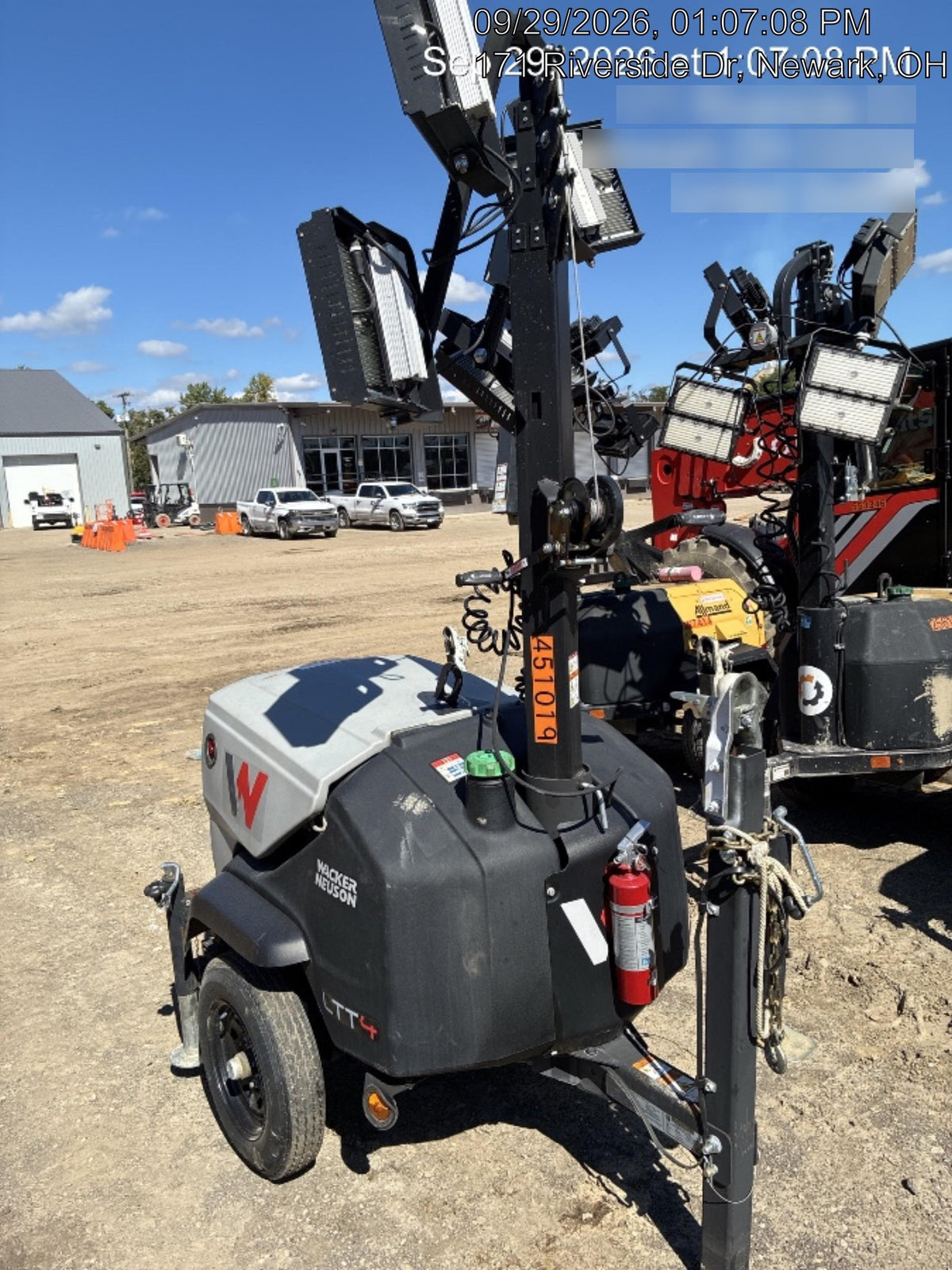 2024 Wacker Neuson LTT4 Diesel, Kohler KDW702, Deep Sea Controller, Auto Start, LED 320W, Bypass Outlet, T3