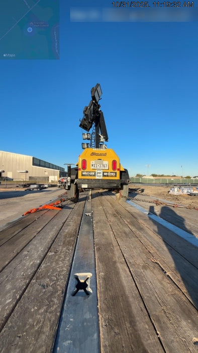 Allmand NLV3GR (4) LED Light Fixture 350W, 23' Vertical Mast, 3kW Prime, Towable, Deep Sea L401, Leveling Jacks, Yanmar T4F 5.8hp