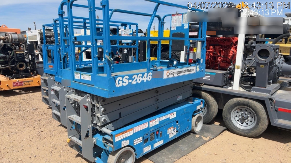2019 Genie GS-2646 folding rails with full height swing gate