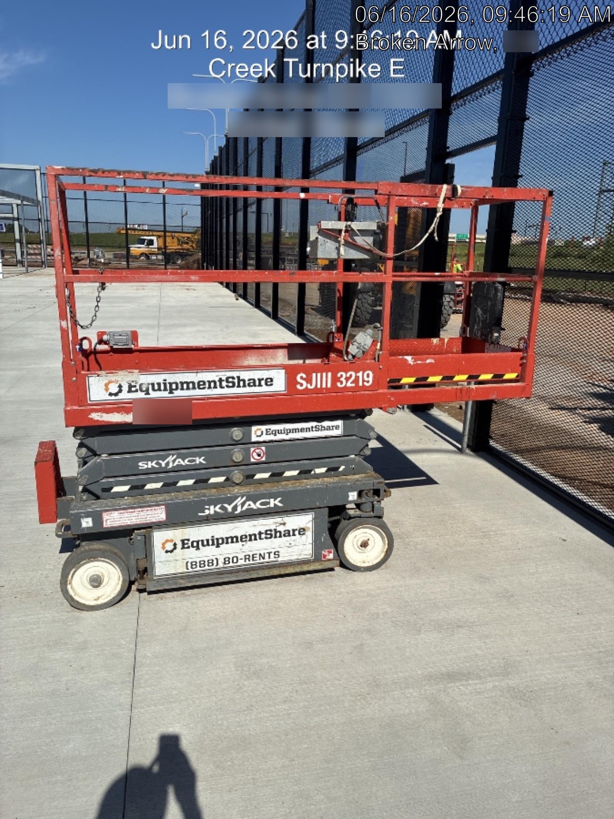 2019 Skyjack SJIII-3219 Standard Options, Trojan Batteries
