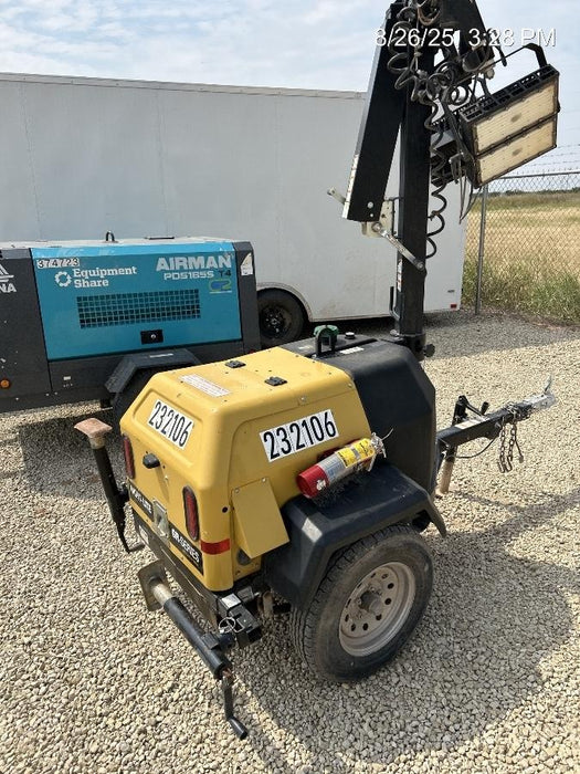 2022 Allmand NLV3GR (4) LED Light Fixture 350W, 23' Vertical Mast, 3kW Prime, Towable, Deep Sea L401, Leveling Jacks, Yanmar T4F 5.8hp