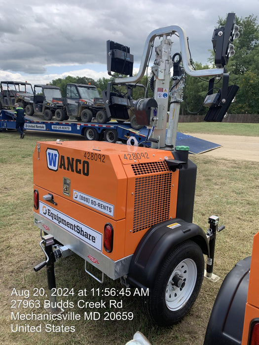 2024 Wanco WLTT-4MM4K Diesel, Deep Sea Controller, Shore Power Plug, Auto Start, (4) 350W LED Floodlights, 4kW Generator, 60 Gal Fuel Tank, 2" Ball, T3