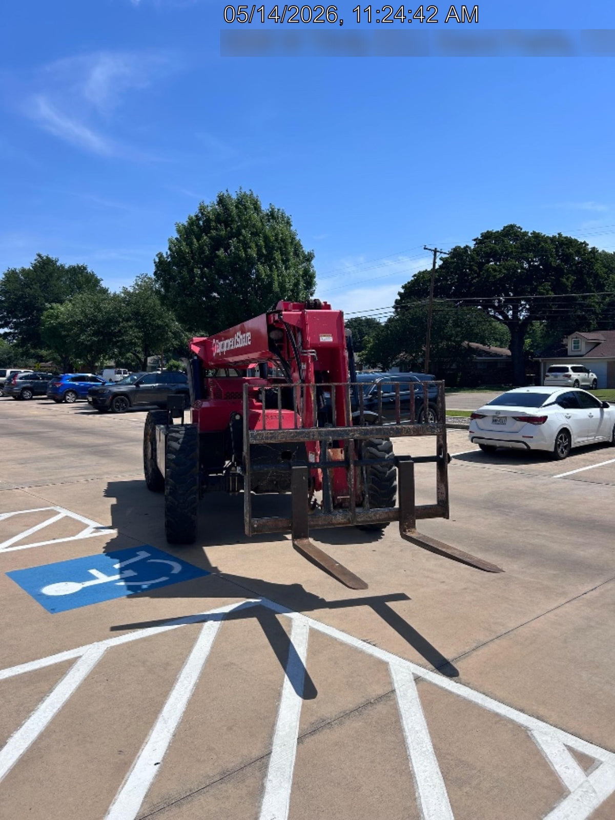 2019 Manitou MTA8044 74hp T4F, Open ROPS, Cab and Boom LED work lights, Auxiliary Hydraulics, Solid Tires, Amber strobe, Lift Hook w/66" Carriage, 60" Forks
