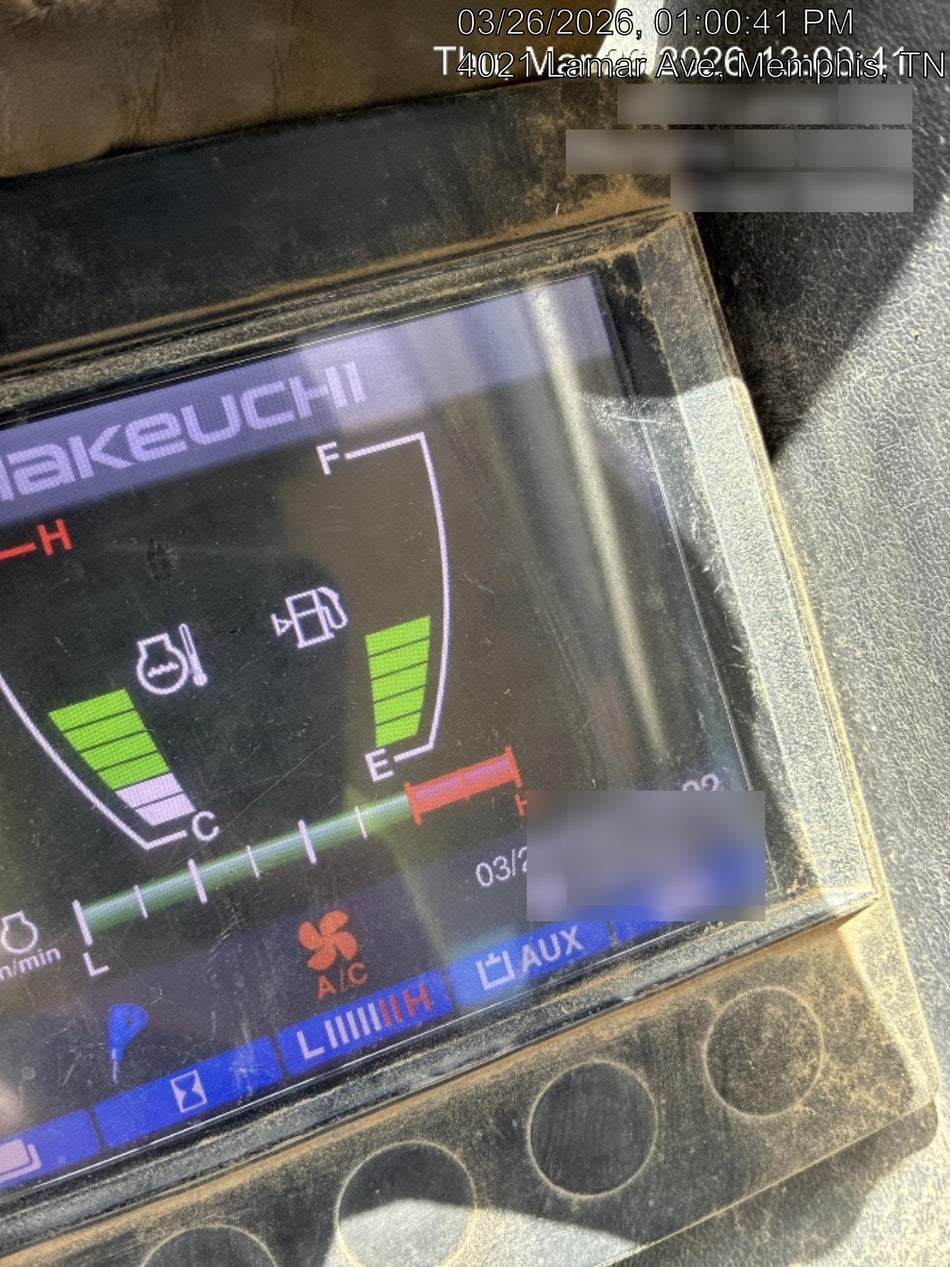 2019 Takeuchi TB290 Cab/Heat/AC Rubber tracks, Dozer blade, Travel alarm, Auxiliary hydraulics Manual QC, Hydraulic thumb, 18", 24", and 36" Buckets