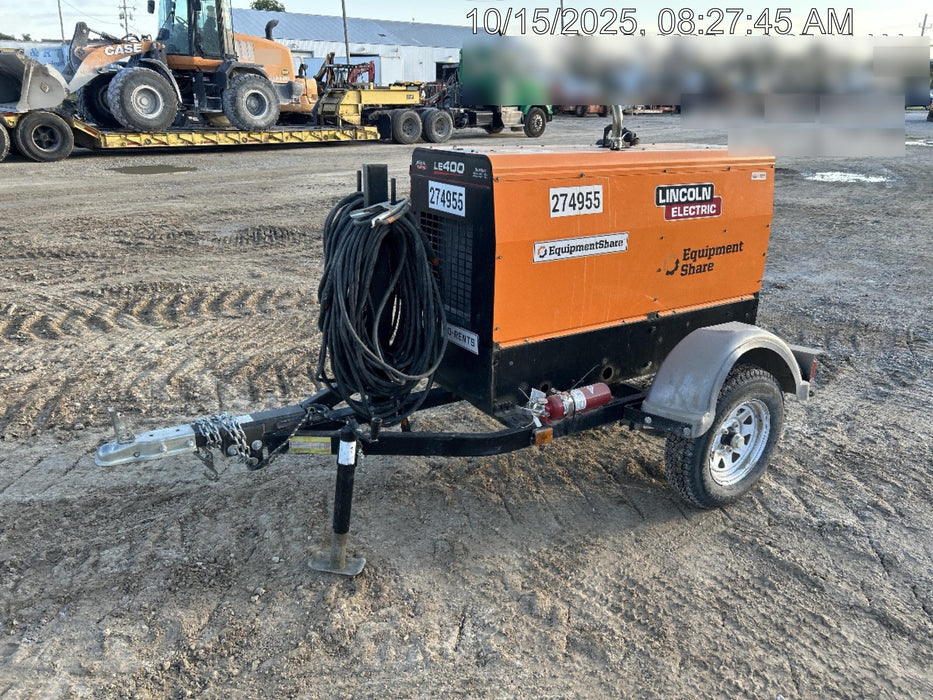 2022 Lincoln Electric LE400 Kubota V1505, Trlr, Cable Rack, Light Kit, ES Decals, T3