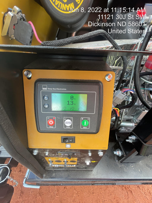 2022 Allmand NLV3GR (4) LED Light Fixture 350W, 23' Vertical Mast, 3kW Prime, Towable, Deep Sea L401, Leveling Jacks, Yanmar T4F 5.8hp