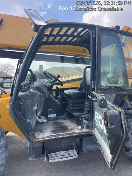 2019 JCB 510-56 74 HP w/CAB/HVAC, Beacon, Worklights, Aux Hydraulics, Solid Tires 66" Carriage/60" Forks