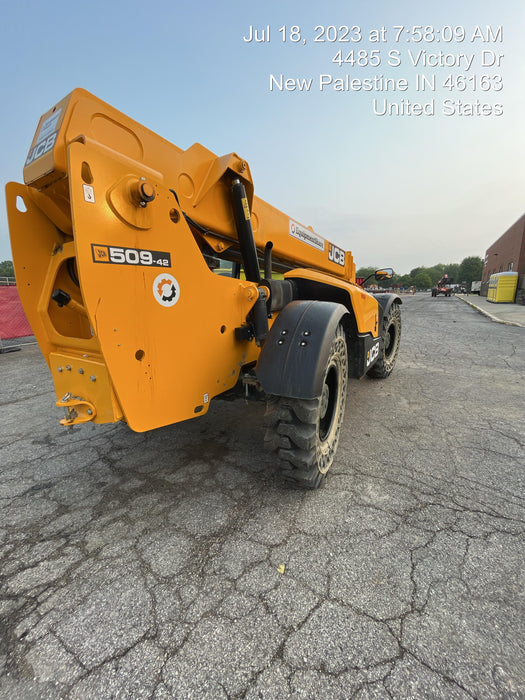2020 JCB 509-42 Cab/Heat/Air, Solid Tires, Work Lights, Beacon, Aux Hydraulics, Back up Alarm, Lifting Eye, ES Decals