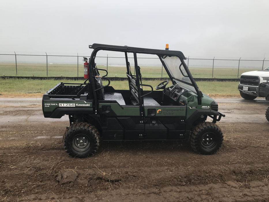 2019 Kawasaki Mule PRO-DXT Standard Options, Backup Alarm, Beacon, Plastic Hard Top, Poly Windshield, Horn Kit