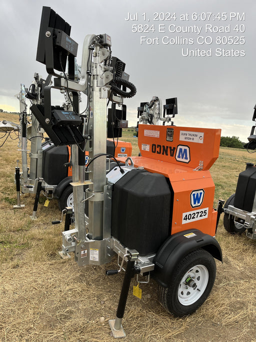 2024 Wanco WLTT-4MM4K Diesel, Deep Sea Controller, Shore Power Plug, Auto Start, (4) 350W LED Floodlights, 4kW Generator, 60 Gal Fuel Tank, 2" Ball, T3