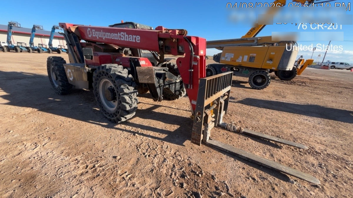 2019 Manitou MTA12042 120hp T4F, Cab/Heat/Air, Cab and Boom LED work lights, Auxiliary Hydraulics, Solid Tires, Amber strobe, Lift Hook 66" Carriage, 60" Forks