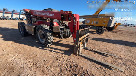 2019 Manitou MTA12042 120hp T4F, Cab/Heat/Air, Cab and Boom LED work lights, Auxiliary Hydraulics, Solid Tires, Amber strobe, Lift Hook 66" Carriage, 60" Forks