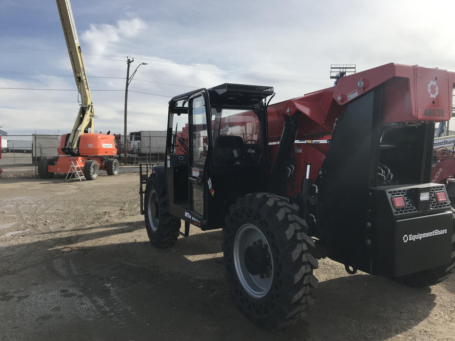 2020 Manitou MTA8044 74hp T4F, Cab/Heat/Air, Cab and Boom LED work lights, Auxiliary Hydraulics, Solid Tires, Amber strobe, Lift Hook w/66" Carriage, 60" Forks