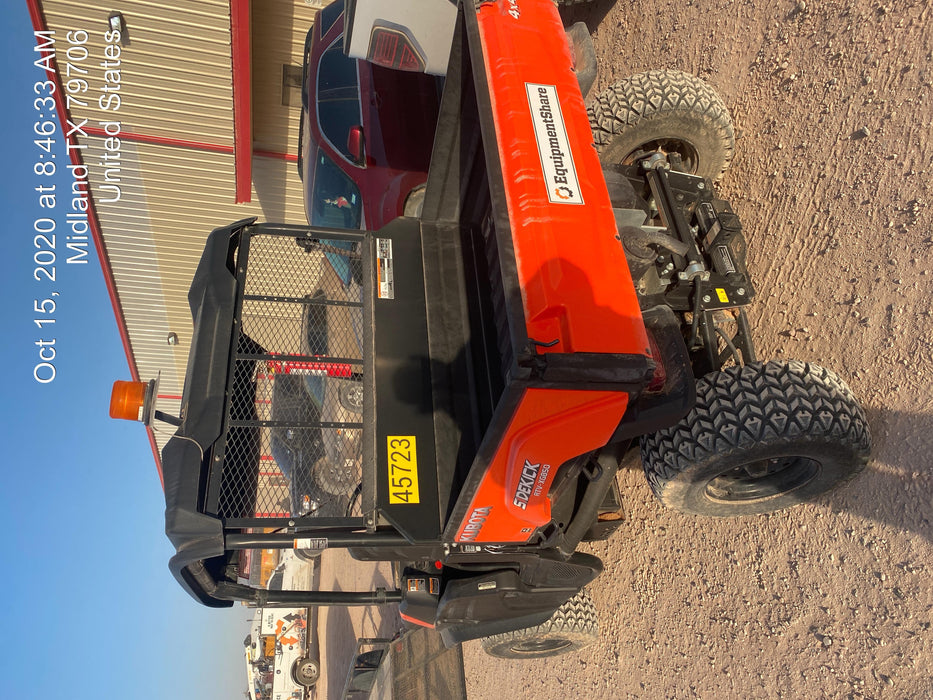 2019 Kubota RTV-XG850WL-H 4wd Utility Cart, Gas, 2 Seat, LED Strobe, Windshield Tempered Glass, Plastic Canopy, Wire Harness Kit, Backup Alarm