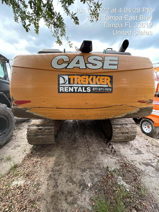 2017 Case CX350D CAB A/C, 13'-3" ARM, STEEL TRACKS