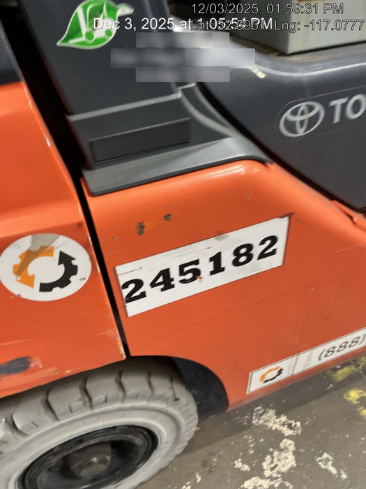 2022 TOYOTA 8FGU25 LP w/ Scale